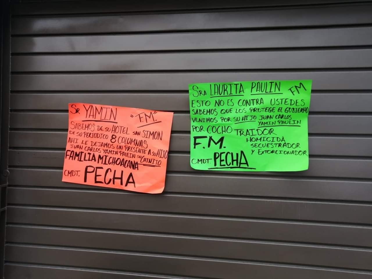 Narcomensaje en Toluca