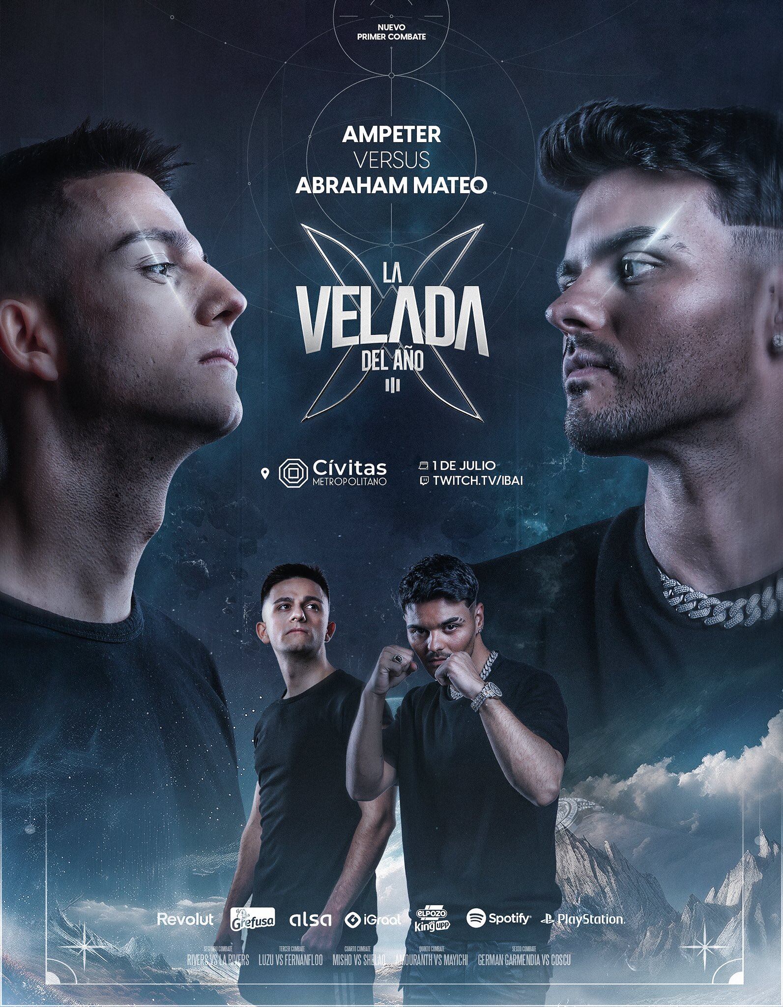 Ampeter vs Abraham Mateo en La Velada del Año 3