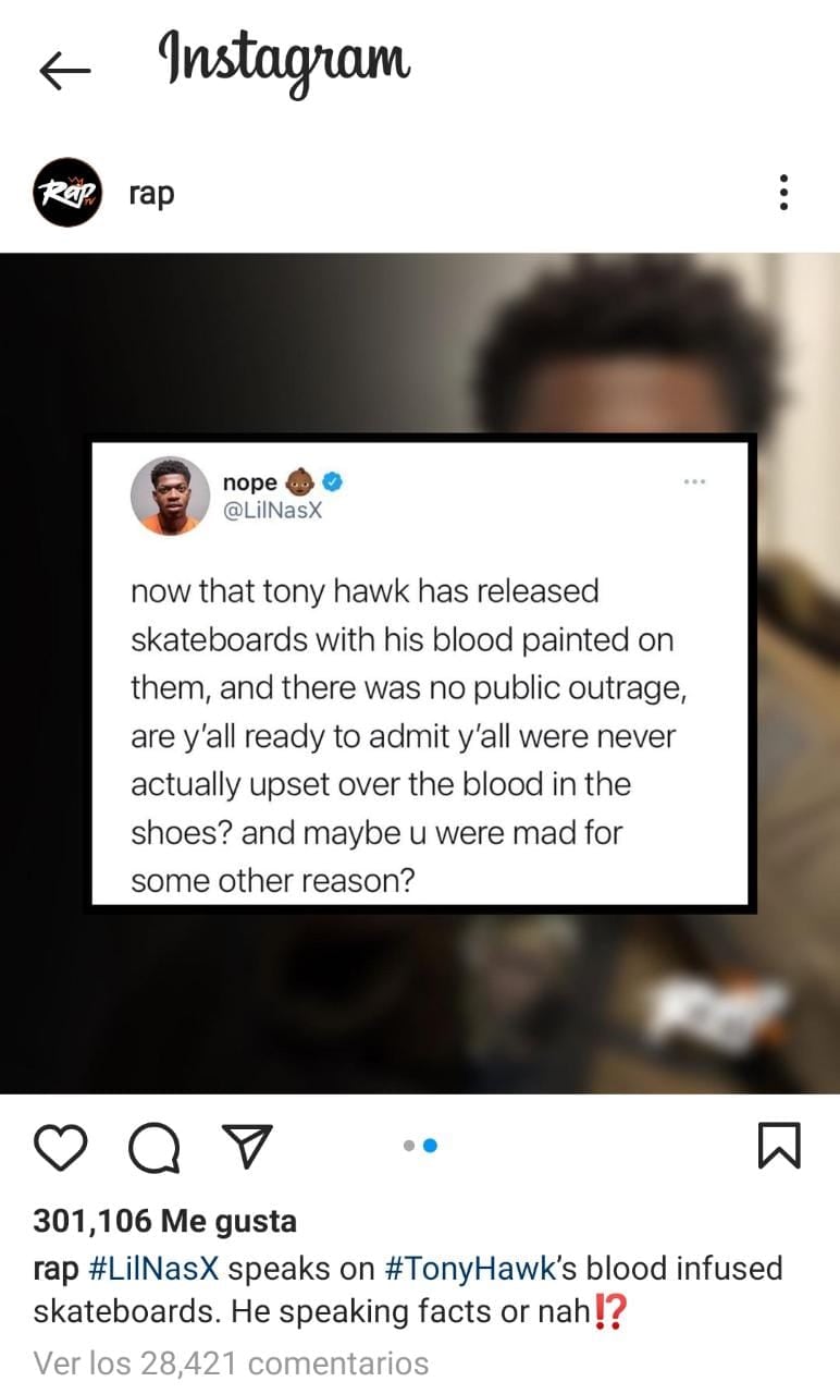 Publicación de Instagram