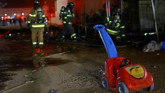 Campamento de migrantes en Chihuahua: Incendio y caos