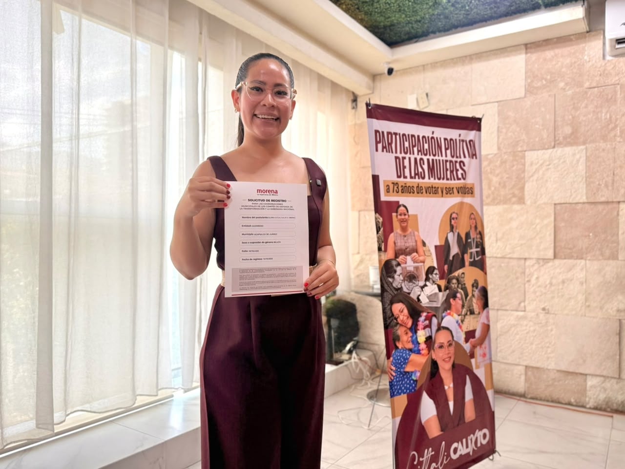 Citlali Calixto se registra en proceso interno de Morena