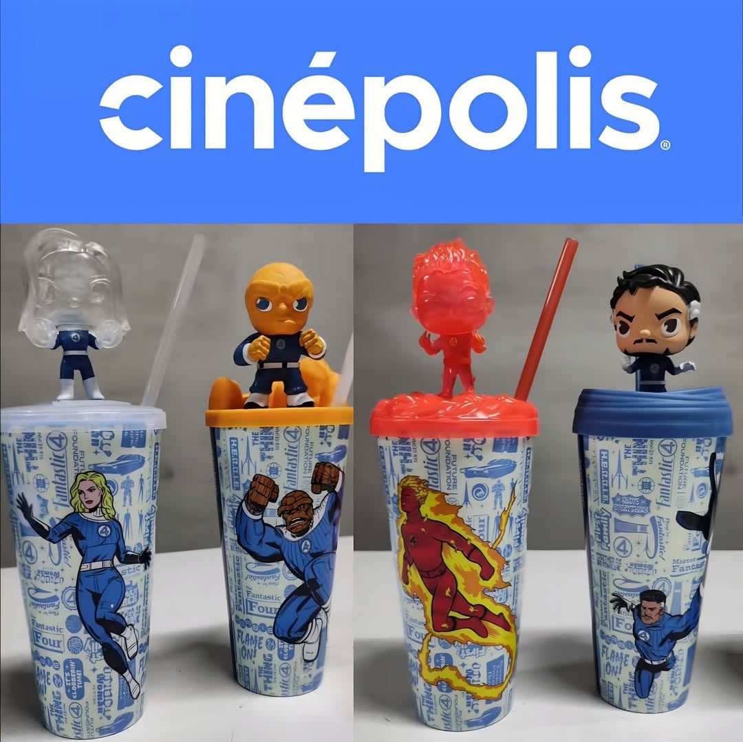 Vasos de Los 4 Fantásticos: Primeros Pasos en Cinépolis