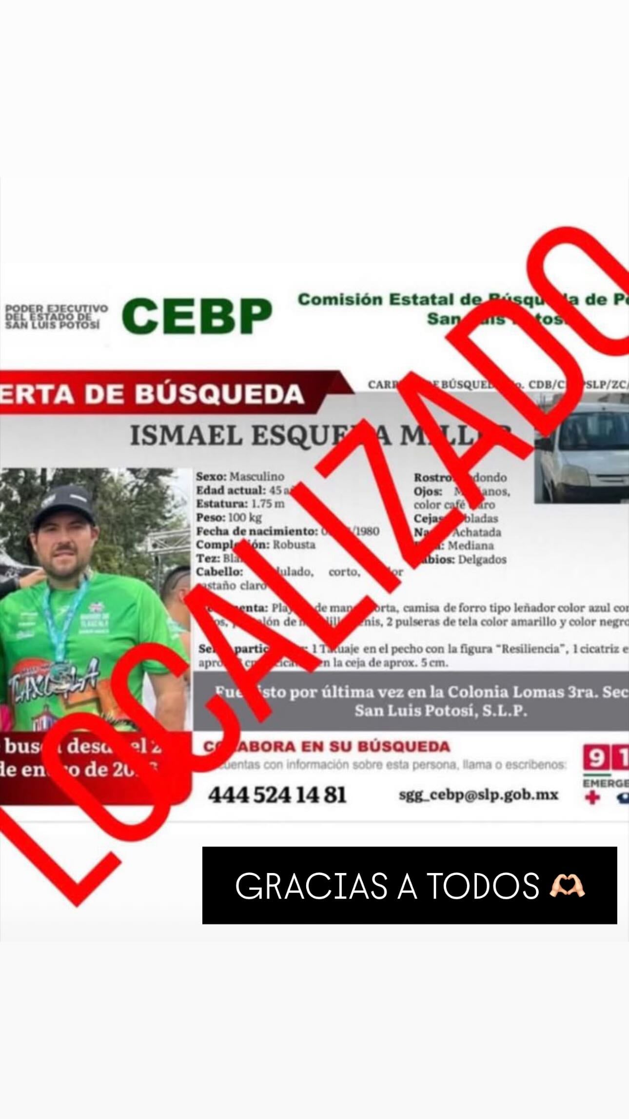 Hermana de Ismael Esqueda Miller confirma que el nieto de Lucha Villa fue localizado.