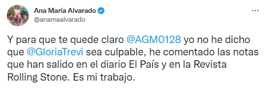 Ana María Alvarado se defiende acusación del esposo de Gloria Trevi.