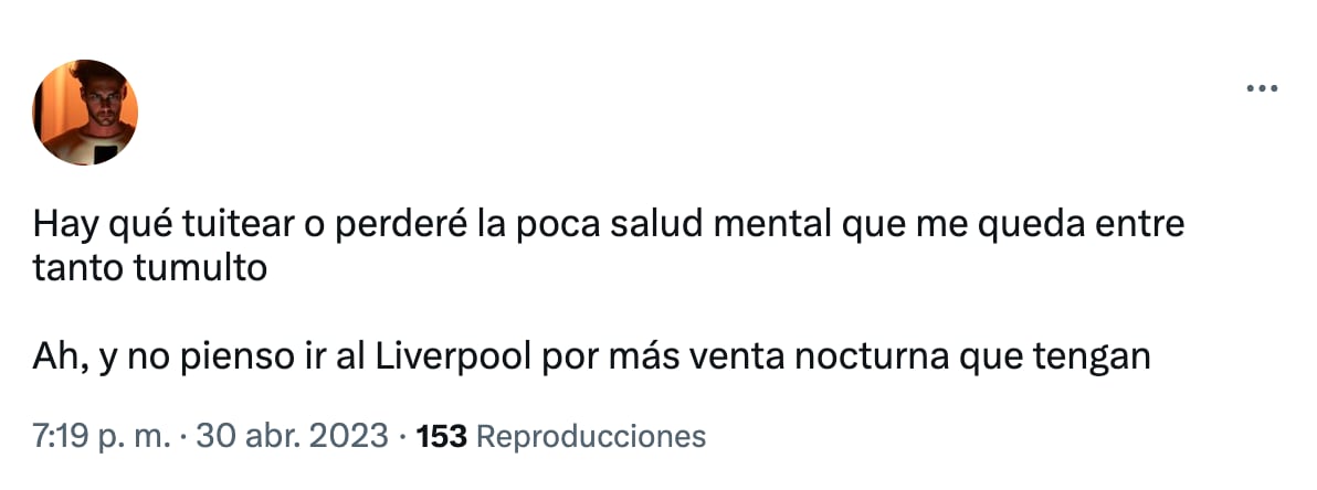 Tuit por la Ventana Nocturna de Liverpool