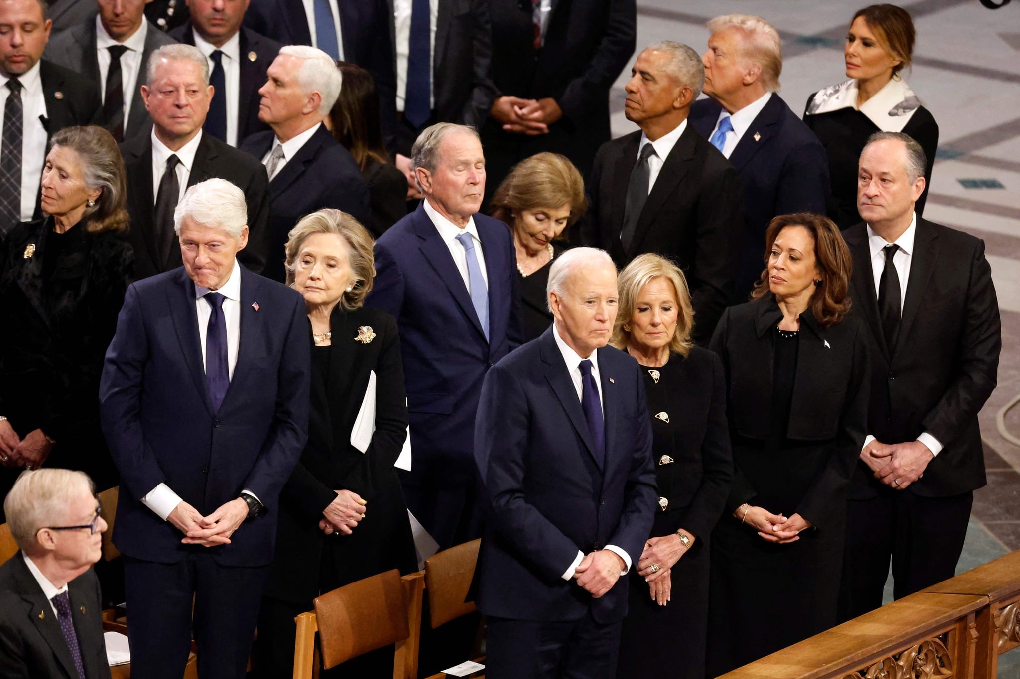 Asistentes al funeral de Jimmy Carter