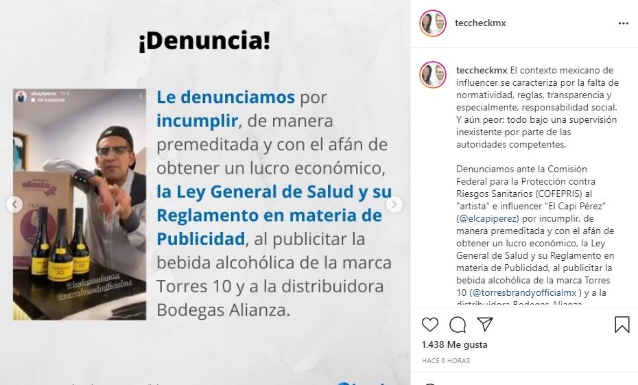 Denuncia contra 'El Capi' Pérez