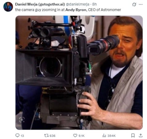Memes de Andy Byron, CEO de Astronomer, y su amorío con la de RH