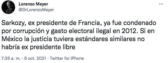 Tuit de Lorenzo Meyer