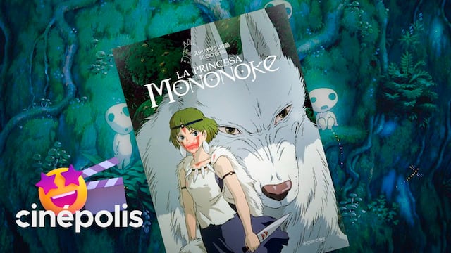 Postal coleccionable de La Princesa Mononoke en Cinépolis
