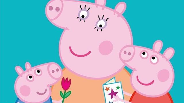 Dibujos de Peppa Pig y Mamá Cerdita para colorear y regalar el Día de las Madres