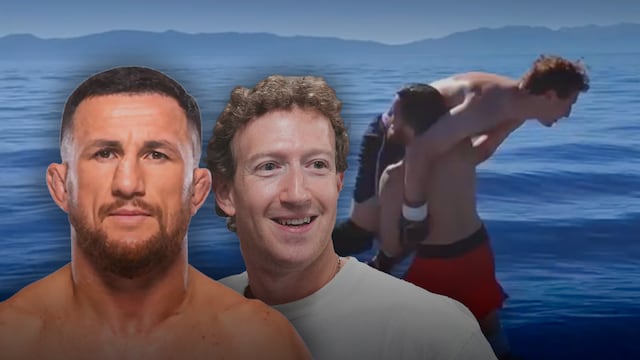 Mark Zuckerberg y Merab Dvalishvili hacen sparring en una plataforma flotante