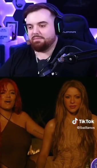 Reacción de Ibai Llano a TQG de Shakira y Karol G