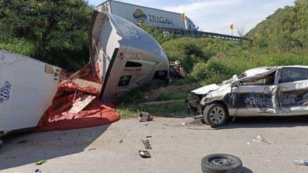 Accidente en la autopista México-Querétaro hoy 28 de julio: Cierre parcial a la circulación por choque de tráiler doble remolque