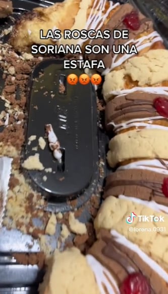 Rosca de Reyes del Soriana no traía figuras de porcelana de los Reyes Magos