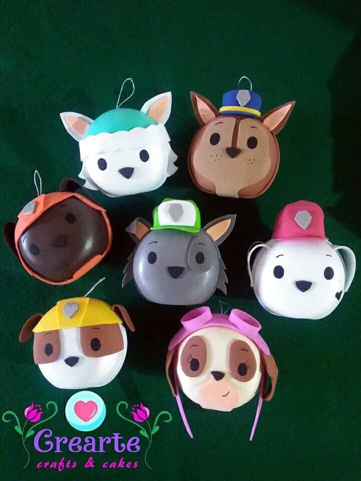 Esferas navideñas de Paw Patrol de foami