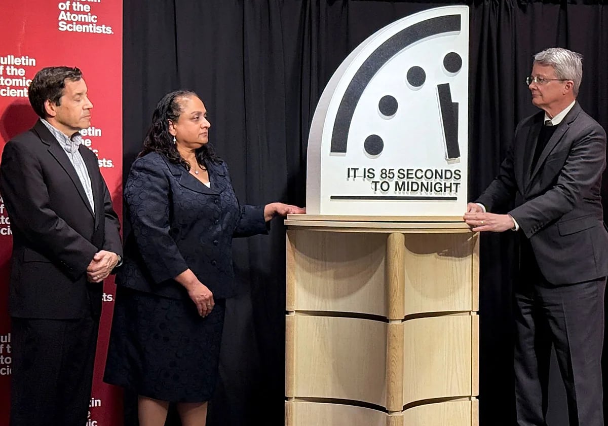 Se realizó un juste al Reloj del Apocalipsis de 85 segundos este enero del 2026