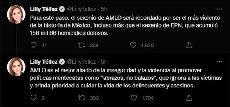 Lilly Téllez dice que AMLO promueve políticas mentecatas
