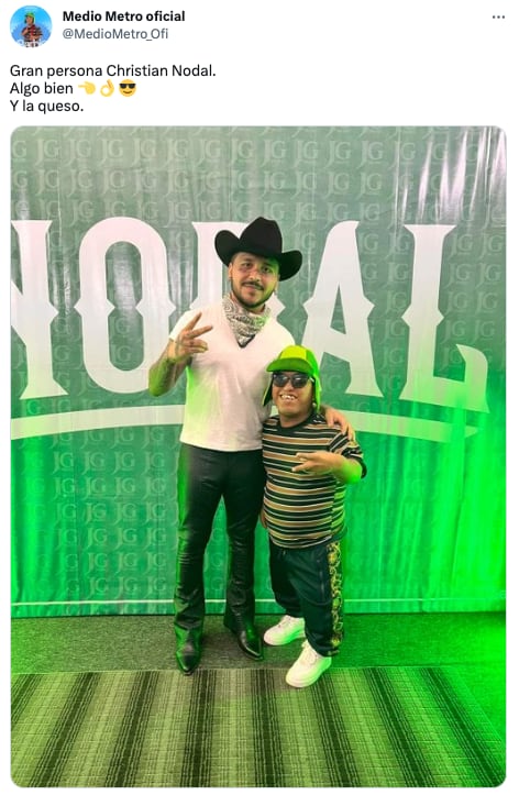 Medio Metro y Christian Nodal