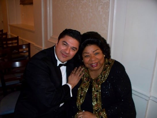 Con Martina Arroyo en el LiederKranz, Manhattan; 2004 o 2005.