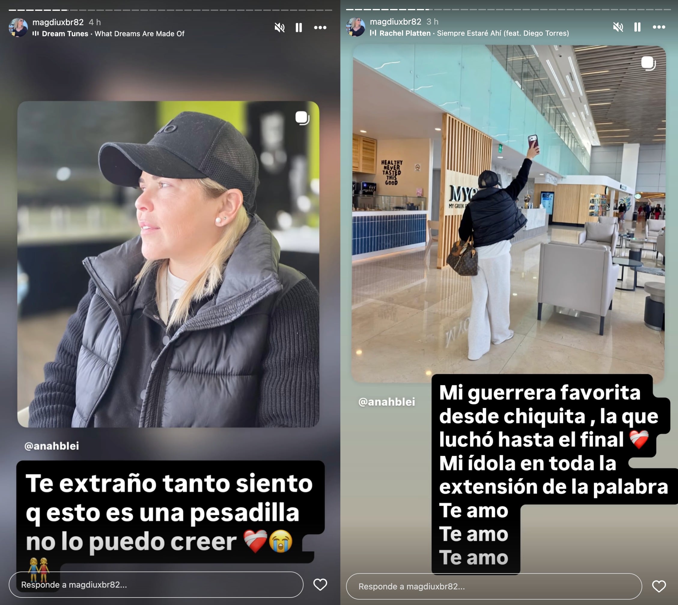 Magda Bleizeffer despide a su hermana Ana Lucía
