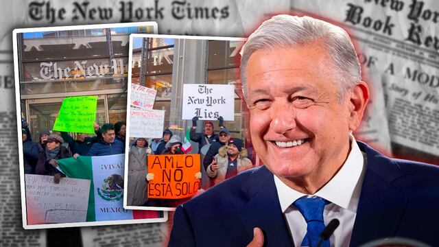 Mexicanos protestan en The New York Times por calumnias contra AMLO