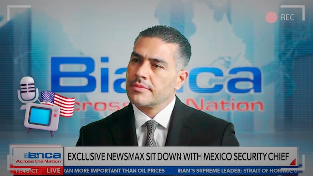 Harfuch concede entrevista a cadena Newsmax de Estados Unidos