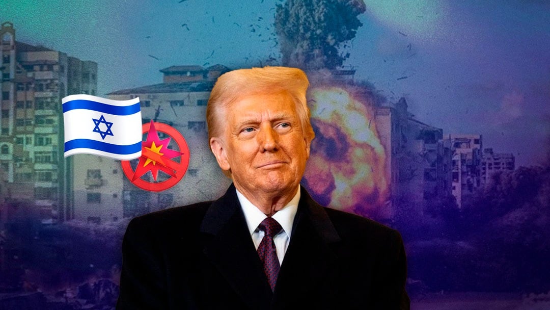 Donald Trump agradece a Israel por detener bombardeo en Gaza.