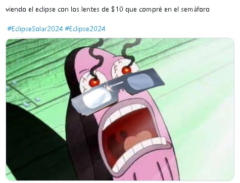 Meme del eclipse solar del 8 de abril.