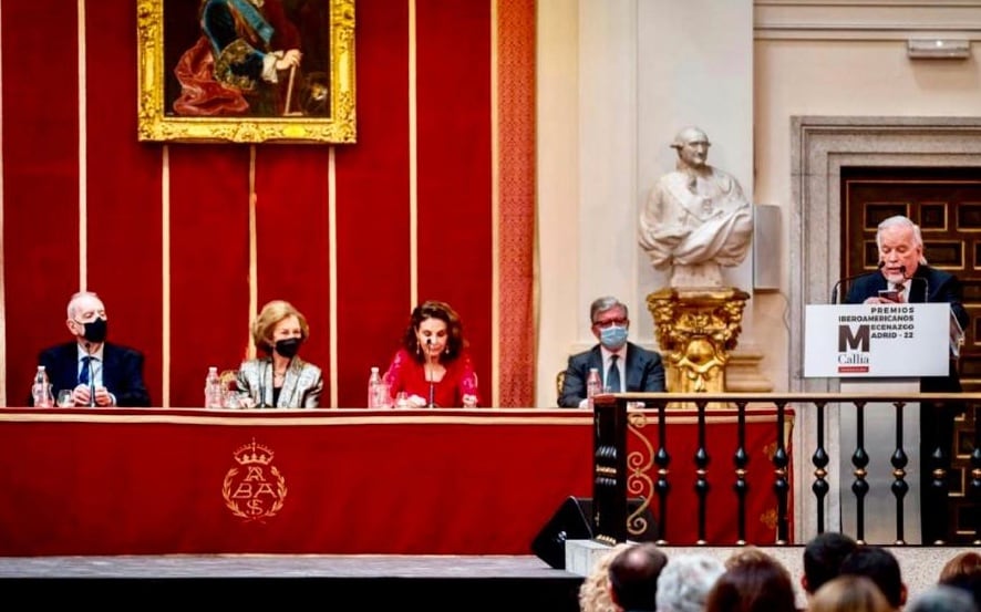 Gustavo Mario de la Garza Ortega en evento con la Reina Sofía de España/Foto: Plácido Garza