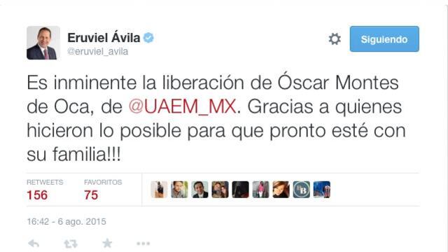 Inminente liberación de Óscar Montes de Oca: Eruviel Ávila