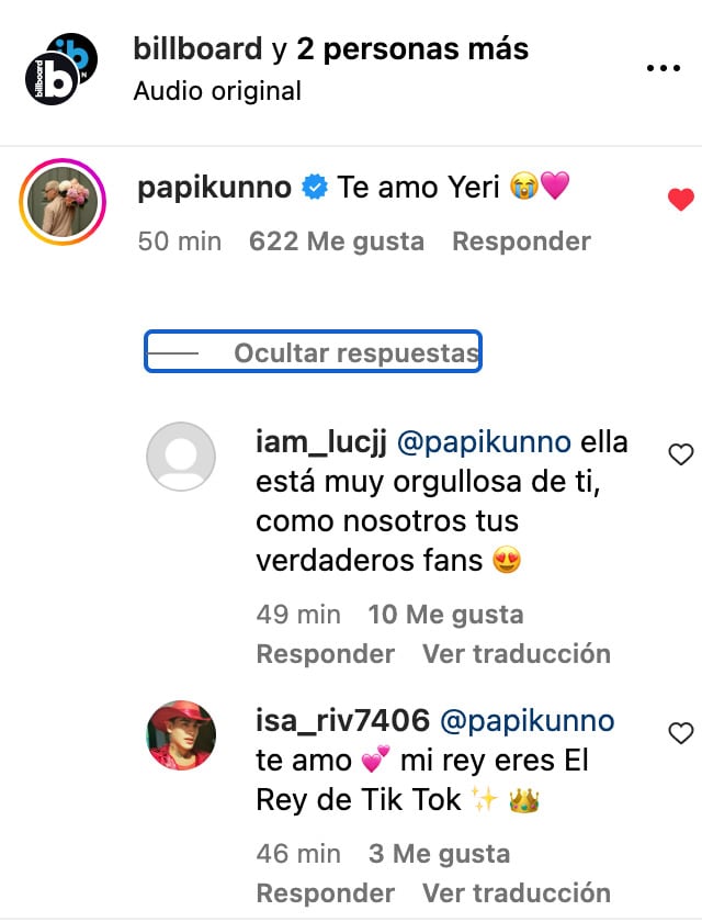 Kunno agradece a Yeri Mua por llamarlo como "el rey de TikTok"
