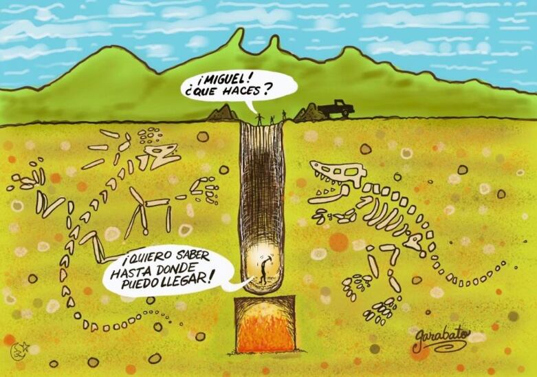 Cartón de Garabato para Plácido Garza