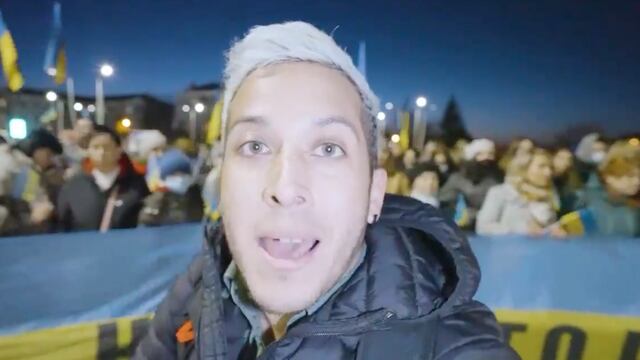 Alex Tienda en manifestación pacífica