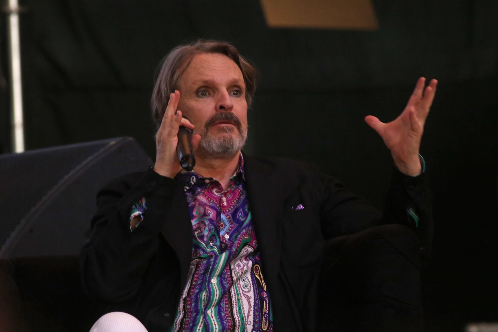 Miguel Bosé, cantante.