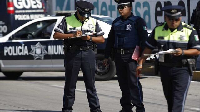 Policías municipales de Puebla.