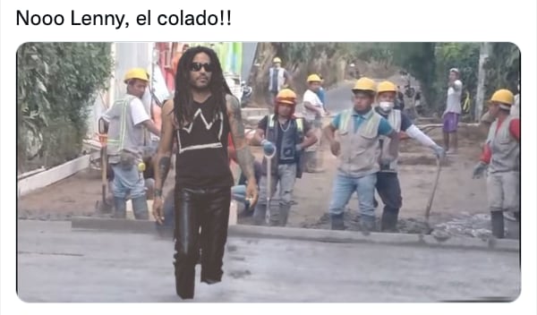 Meme de Lenny Kravitz en CDMX