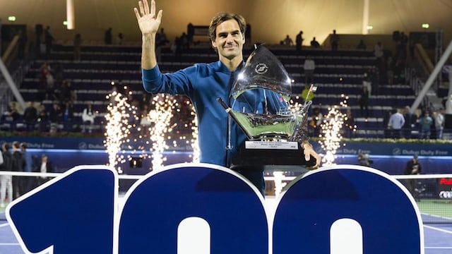 Federer logró su titulo 100 en Dubai