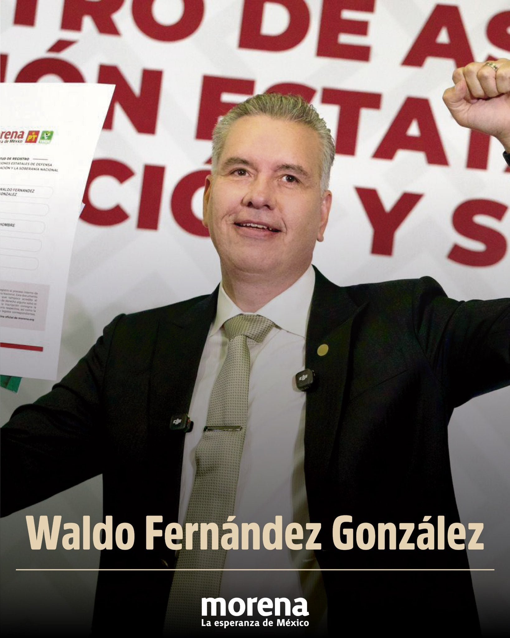 Waldo Fernández se registra por Morena para la gubernatura de Nuevo León
