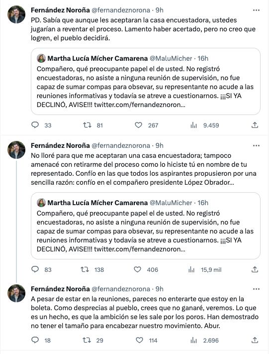 Pelea Gerardo Fernández Noroña y Malú Micher