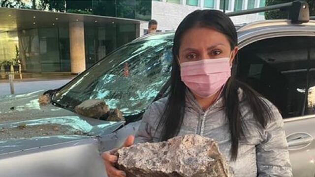 Piedra gigante que cayó del periférico