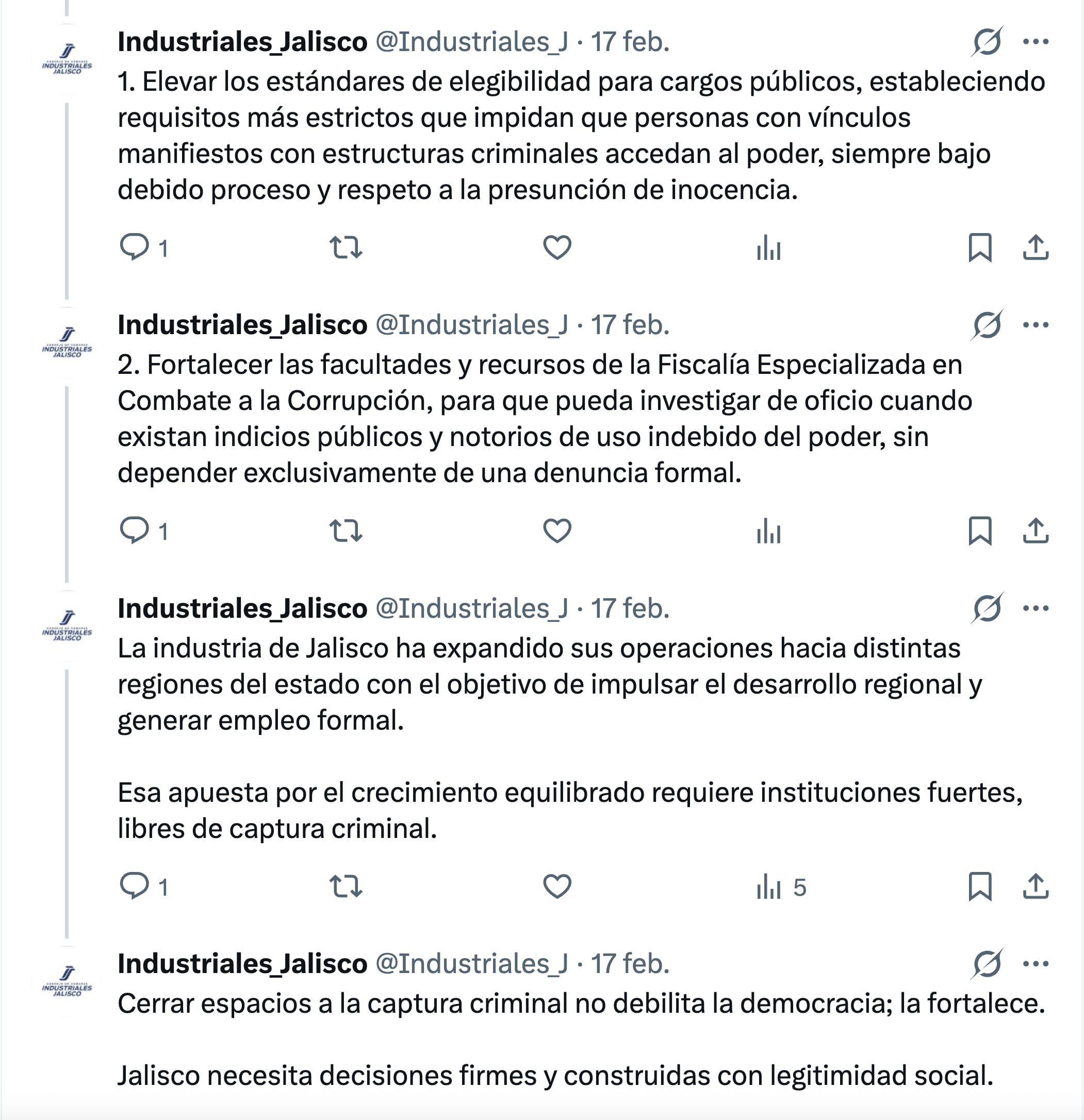 Empresarios de Jalisco presentaron iniciativas para frenar la extorsión institucional