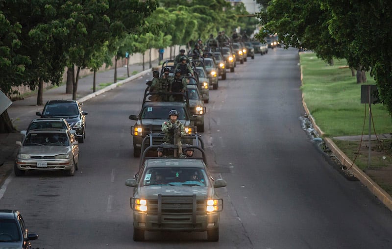 Operativos de fuerzas de seguridad en Sinaloa
