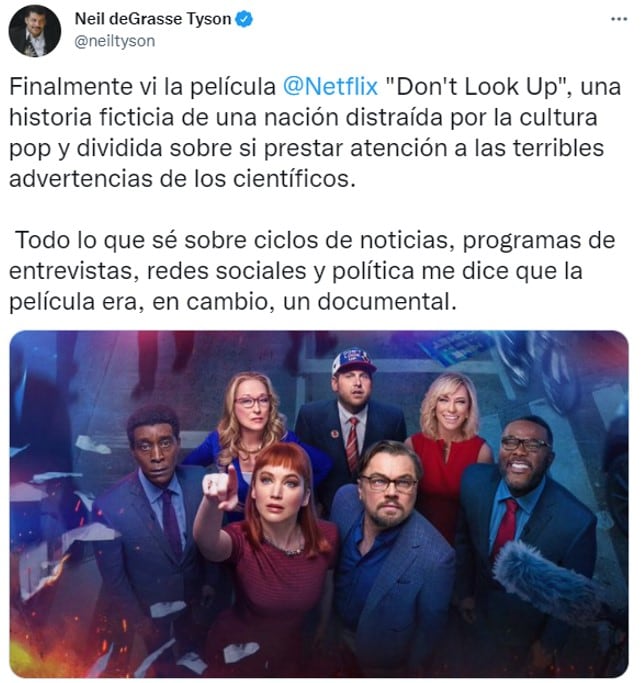 Tuit de Neil deGrasse Tyson