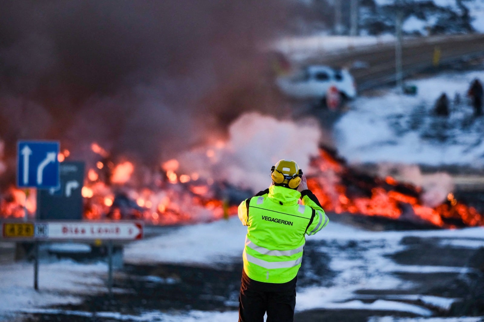 Erupción de volcán en Islandia