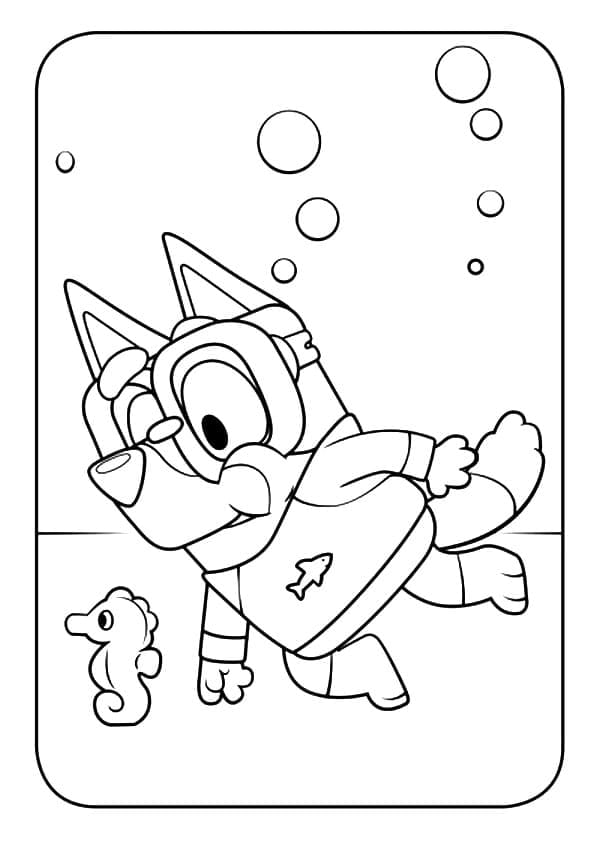 Dibujos de Bluey de vacaciones