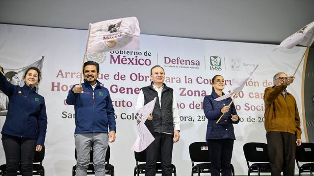 Alfonso Durazo Montaño y Claudia Sheinbaum Pardo en la construcción del nuevo Hospital General de Zona