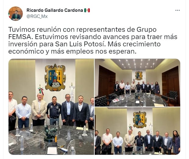 Femsa y San Luis Potosí trabajan en estrategia de seguridad