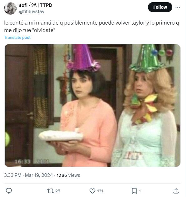 Memes de Taylor Swift por su regreso a Latinoamérica