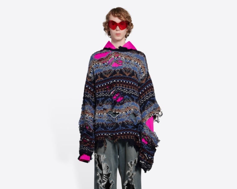 Suéter agujerado de Balenciaga